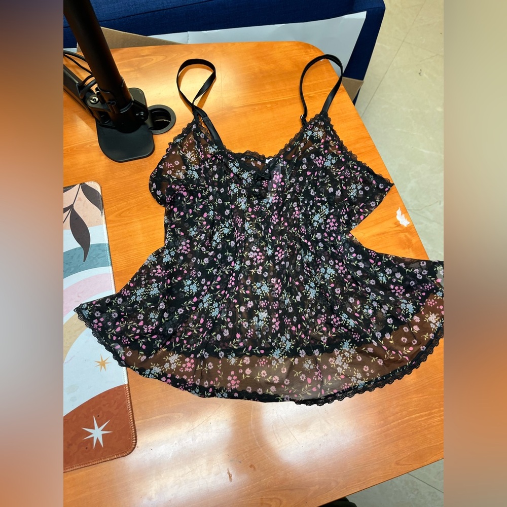 Savage X Fenty Floral Mesh Lingerie Set – Top 3X / Bottom 2X - Picture 5 of 12